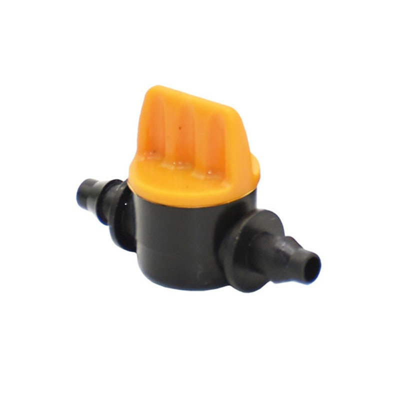 Furtun de grădină 1/4 supapă miniaturală 4/7mm supapă de control barb irigare apă robinet de grădină 4/7 furtun conector de oprire 100 buc