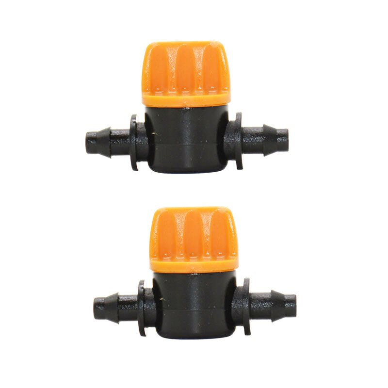 Furtun de grădină 1/4 supapă miniaturală 4/7mm supapă de control barb irigare apă robinet de grădină 4/7 furtun conector de oprire 100 buc
