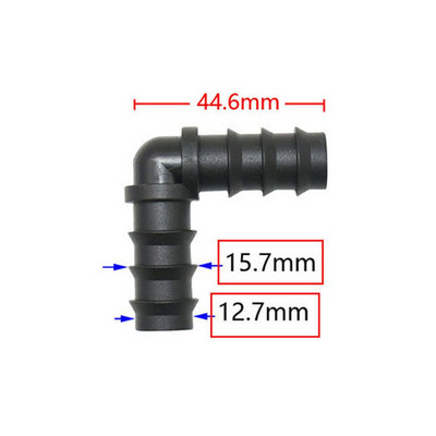 50db 16mm 20mm 25mm PE Pipe Tee könyök Javító végdugó csatlakozók 1/2 3/4" kerti víz csepegtető öntözés vízcső csatlakozó