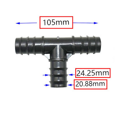 50db 16mm 20mm 25mm PE Pipe Tee könyök Javító végdugó csatlakozók 1/2 3/4" kerti víz csepegtető öntözés vízcső csatlakozó