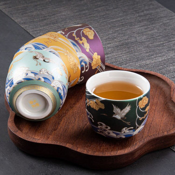 Нова чаша Crane, цветна чаша за чай, емайлирана чаша за чай, керамичен китайски кунг-фу комплект за чай, пищна майсторска чаша, емайлирана чаша, церемониална чаша, купа за чай