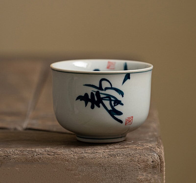 Kinų tradicijos rankų darbo keraminis arbatos puodelis Kavos puodelis Kelioninis arbatos dubuo Buitinis Boutique arbatos indas, nešiojamas asmeninis vienas puodelis