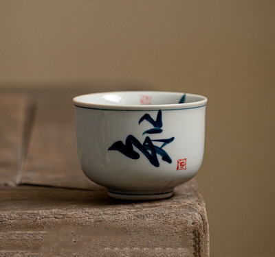 Kinų tradicijos rankų darbo keraminis arbatos puodelis Kavos puodelis Kelioninis arbatos dubuo Buitinis Boutique arbatos indas, nešiojamas asmeninis vienas puodelis