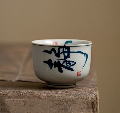 Kinų tradicijos rankų darbo keraminis arbatos puodelis Kavos puodelis Kelioninis arbatos dubuo Buitinis Boutique arbatos indas, nešiojamas asmeninis vienas puodelis