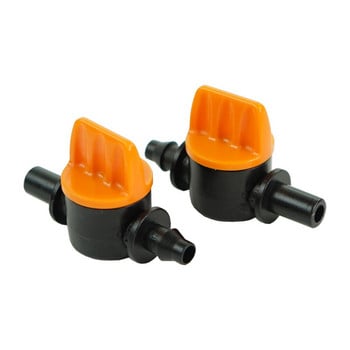 10-30PCS 6mm έως 1/4 ίντσας Mini Valve Garden 4/7mm σωλήνας με αγκαθωτό διακόπτη ροής νερού Βαλβίδα ελέγχου στάγδην άρδευση σταλάκτη