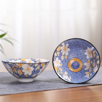 2db kínai kék-fehér porcelán kúpos teáscsésze, kézzel festett kerámia teástál utazási hordozható teáskészlet Kellékek teáscsésze 70 ml