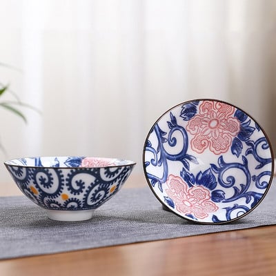 2db kínai kék-fehér porcelán kúpos teáscsésze, kézzel festett kerámia teástál utazási hordozható teáskészlet Kellékek teáscsésze 70 ml