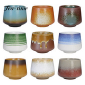 200 ml japán stílusú kávéscsésze kerámia kézzel készített Temmoku máz porcelán bögre mester szertartásos csészék Teaház Étterem edények