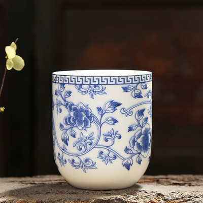 2 buc. ceașcă de ceai din porțelan albastru și alb antic Boutique ceașcă de ceai din ceramică de uz casnic castron mic de ceai accesorii chinezești pentru ceremonie de ceai