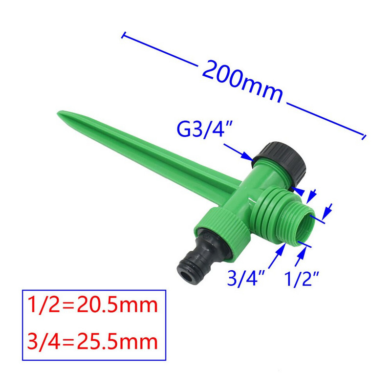 Nő 1/2 3/4 dugós sprinkler támasztó fúvóka tartó műanyag tüskés gyorscsatlakozóval 1/2 3/4 tömlővel 1 db