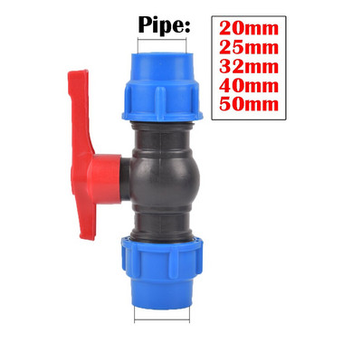 20/25/32/40/50 mm PVC PE toru kraanivee jaotur plastklapi ühendus aiatalu kastmisveetoru vooliku ühendustarvikud