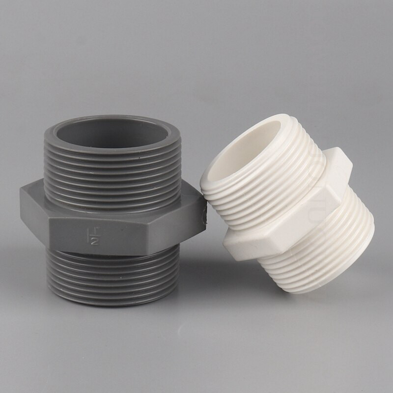 5db PVC csőcsatlakozó 1/2" 3/4" 1" Apa menetes PVC csőcsatlakozó Kerti öntözőcső idomok Vízellátó csövek csatlakozásai