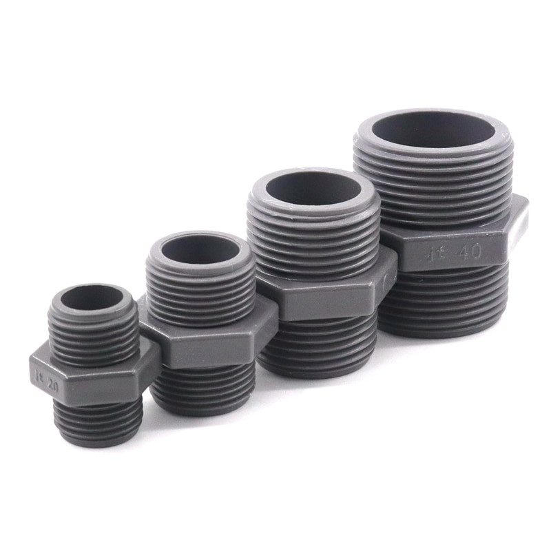5db PVC csőcsatlakozó 1/2" 3/4" 1" Apa menetes PVC csőcsatlakozó Kerti öntözőcső idomok Vízellátó csövek csatlakozásai