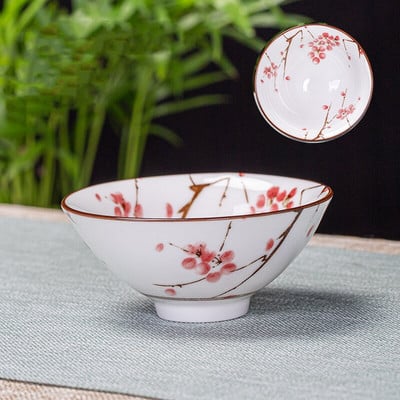 6 db/tétel Kézzel festett kék-fehér porcelán teáscsésze kínai butik kerámia teástál utazási hordozható teáscsésze otthoni teáskészlet