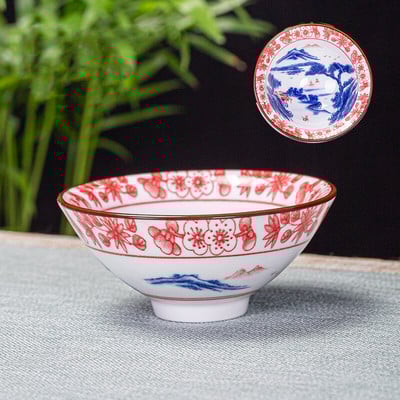 6 db/tétel Kézzel festett kék-fehér porcelán teáscsésze kínai butik kerámia teástál utazási hordozható teáscsésze otthoni teáskészlet