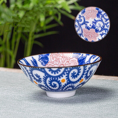 6 db/tétel Kézzel festett kék-fehér porcelán teáscsésze kínai butik kerámia teástál utazási hordozható teáscsésze otthoni teáskészlet