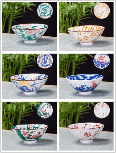 6 db/tétel Kézzel festett kék-fehér porcelán teáscsésze kínai butik kerámia teástál utazási hordozható teáscsésze otthoni teáskészlet