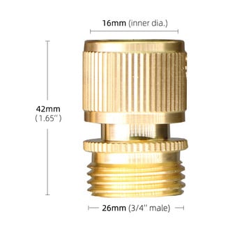 Μασίφ ορείχαλκο με σπείρωμα Quick Connector Σύνδεση εύκαμπτου σωλήνα κήπου Προσαρμογέας σύνδεσης βρύσης Αξεσουάρ Πότισμα Αναλώσιμα