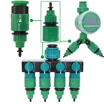 KESLA 2PCS Quick Connector Coupling w/ 1/4 (ID 4mm) or 3/8 inch (ID 8mm) Barbed Adapter Irigation Garden Watering Greenhouse