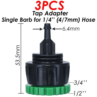 KESLA 2 bucăți cuplare conector rapid cu 1/4 (ID 4mm) sau 3/8 inch (ID 8mm) adaptor ghimpat irigare grădină udare seră