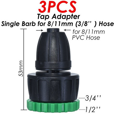 KESLA 2 bucăți cuplare conector rapid cu 1/4 (ID 4mm) sau 3/8 inch (ID 8mm) adaptor ghimpat irigare grădină udare seră