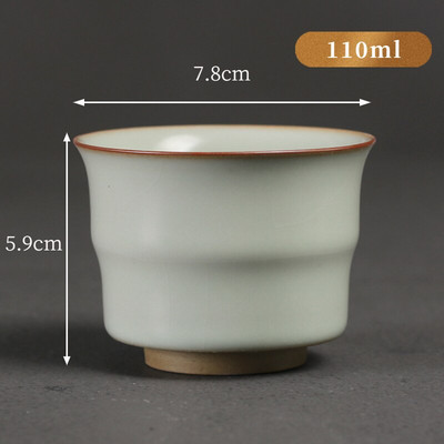Hagyományos Ru Kiln kerámia teáscsésze Kézzel készített Azure Glaze Boutique Tea Bowl Kínai teáskészlet Kiegészítők Pu'er Master Tea Cup
