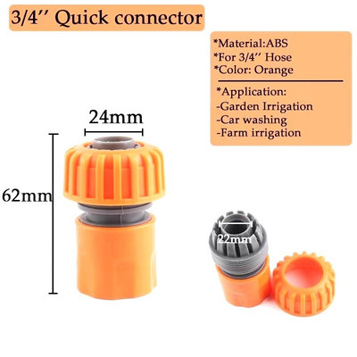 1db 1/2"-1" műanyag réz víztömlő gyorscsatlakozó autómosó cső gyorscsatlakozások kerti öntöző öntözőcső tartozékok