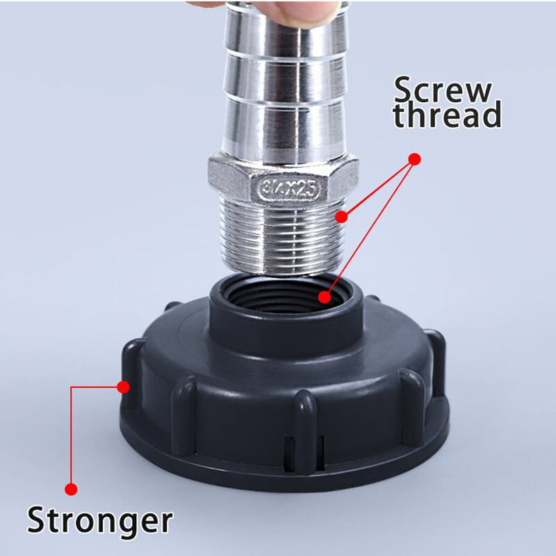 IBC tartályadapter csatlakozó 2" durva menet 3/4" 1" 1,5" 2" rozsdamentes acél tömlő csaptelep szelep szerelvények