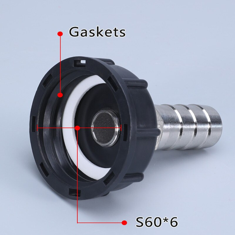 IBC tartályadapter csatlakozó 2" durva menet 3/4" 1" 1,5" 2" rozsdamentes acél tömlő csaptelep szelep szerelvények