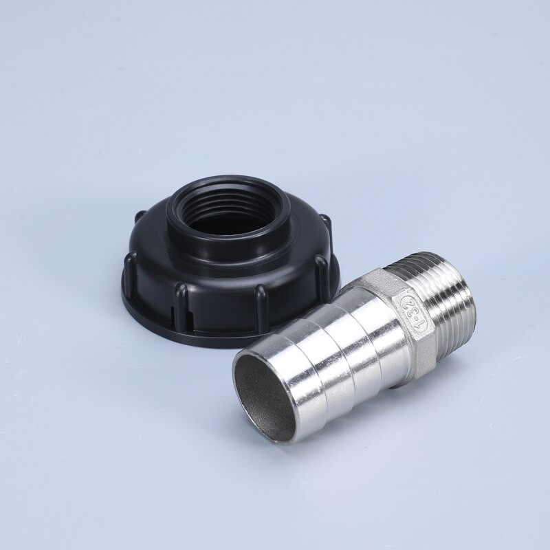 IBC tartályadapter csatlakozó 2" durva menet 3/4" 1" 1,5" 2" rozsdamentes acél tömlő csaptelep szelep szerelvények