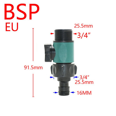 Kerti 5/8" mellbimbó gyorscsatlakozó vízszelep Kerti csap autómosó vízpisztoly csatlakozó 3/4" öntözőtömlő szerelvények 1 db