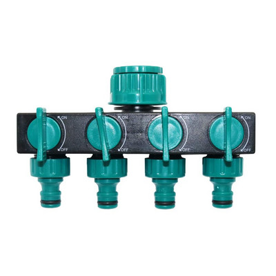 4 utas tömlőosztók 1/2"-3/4"-1" belső menettel Kerti tömlőcsatlakozók Európai szabvány menetes csaptelep adapter 1 db