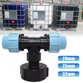 2021 Új, 20/25/32 mm-es, 1/4"-es vízcsőcsatlakozó kerti gyeptömlő IBC-adapter pólócsap szerelőszerszám IBC víztartályokhoz