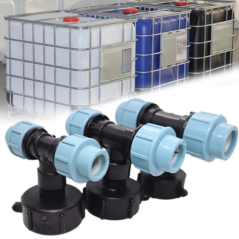 2021 Új, 20/25/32 mm-es, 1/4"-es vízcsőcsatlakozó kerti gyeptömlő IBC-adapter pólócsap szerelőszerszám IBC víztartályokhoz