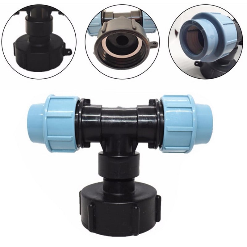 2021 Új, 20/25/32 mm-es, 1/4"-es vízcsőcsatlakozó kerti gyeptömlő IBC-adapter pólócsap szerelőszerszám IBC víztartályokhoz