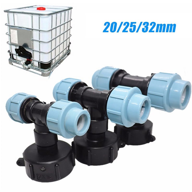 2021 Új, 20/25/32 mm-es, 1/4"-es vízcsőcsatlakozó kerti gyeptömlő IBC-adapter pólócsap szerelőszerszám IBC víztartályokhoz