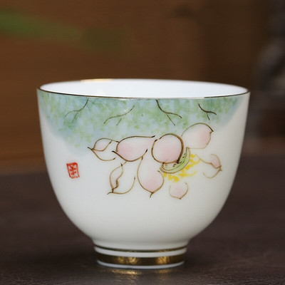 Kínai kerámia teáscsésze kézzel festett virágmintás butik teástál Meditációs teáscsésze Háztartási porcelán teáskészlet tartozékok