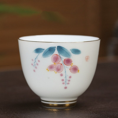 Kínai kerámia teáscsésze kézzel festett virágmintás butik teástál Meditációs teáscsésze Háztartási porcelán teáskészlet tartozékok