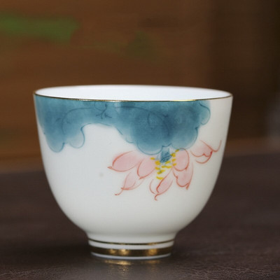 Kínai kerámia teáscsésze kézzel festett virágmintás butik teástál Meditációs teáscsésze Háztartási porcelán teáskészlet tartozékok