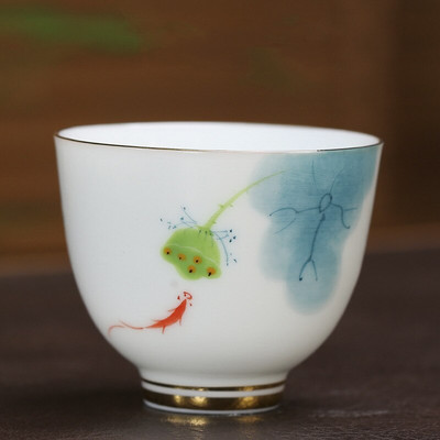 Kínai kerámia teáscsésze kézzel festett virágmintás butik teástál Meditációs teáscsésze Háztartási porcelán teáskészlet tartozékok