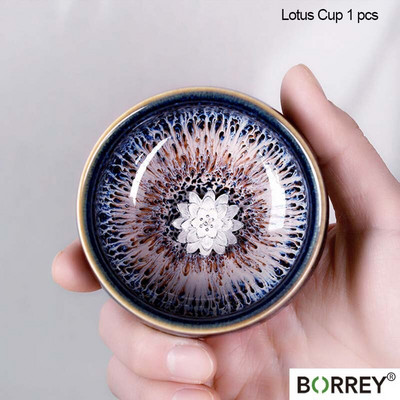 BORREY 60 ml kínai Jianzhan teáscsésze Kung Fu kis teáscsésze kerámia színváltó csésze porcelán teás edény Latte konyhai ital