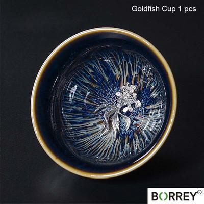 BORREY 60 ml kínai Jianzhan teáscsésze Kung Fu kis teáscsésze kerámia színváltó csésze porcelán teás edény Latte konyhai ital