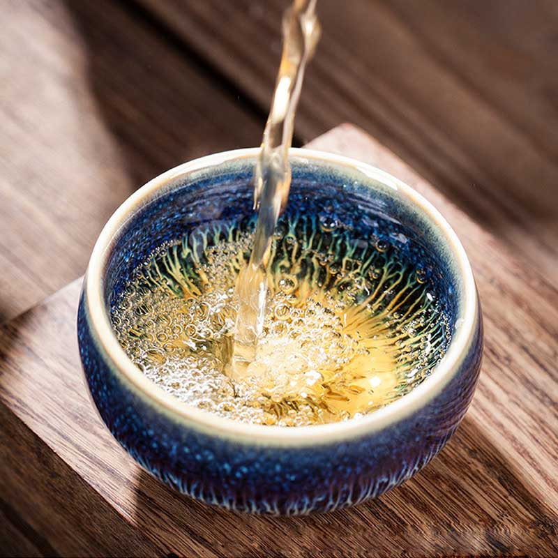 BORREY 60 ml kínai Jianzhan teáscsésze Kung Fu kis teáscsésze kerámia színváltó csésze porcelán teás edény Latte konyhai ital