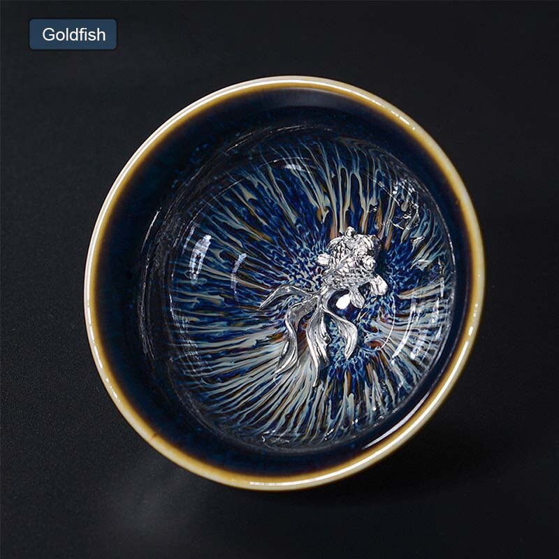 BORREY 60 ml kínai Jianzhan teáscsésze Kung Fu kis teáscsésze kerámia színváltó csésze porcelán teás edény Latte konyhai ital