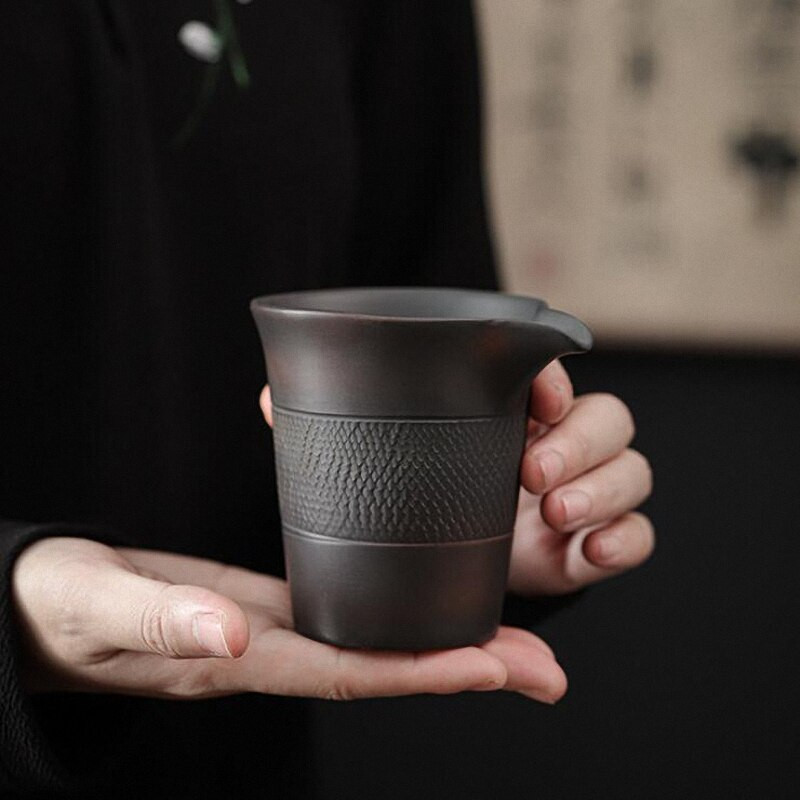 Pinny Purple Pottery Vintage Cha Hai Retro keramika Matine Fair Cup Kinų Kung Fu Gėrimų indai Jump Knife Process Arbatos paslauga