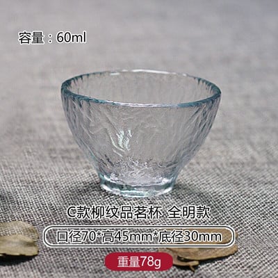 Arany üveg teástál csésze Glod kerettel japán stílusú Hand Hammer Kung Fu tartozékok Zöld Puer teáscsészék teáskészlet