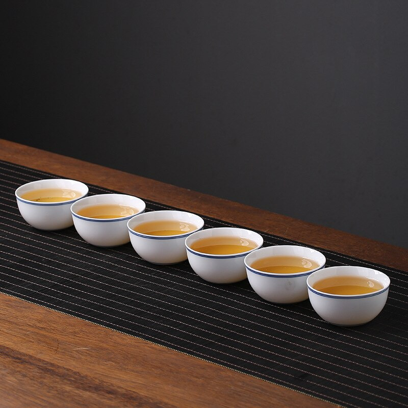 45ml/110ml csirketál csésze kék-fehér Jingdezhen teáscsésze egykerámia, kézzel készített Daming Dehua antik játszó kungfu teáskészlet