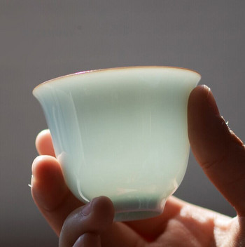 3 ΤΕΜ WIZAMONY Λευκό Κεραμικό Ποτό για puer Oolong τσάι Κινέζικη πορσελάνη Celadon Χειροποίητο Jingdezhen Kung Fu Tea Bowl