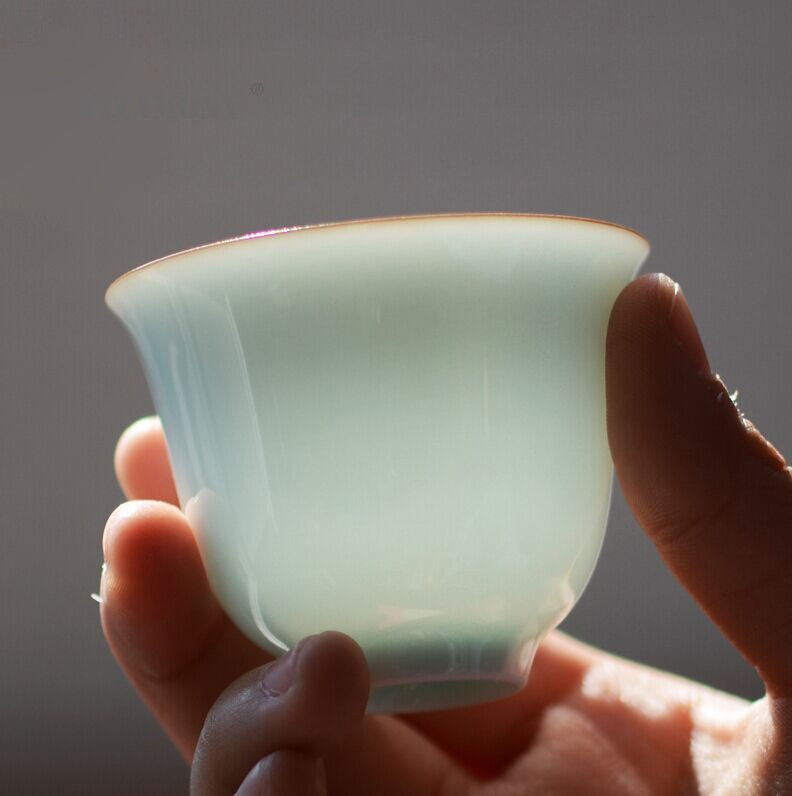 3 DB WIZAMONY fehér kerámia edény puer Oolong teához Kínai porcelán celadon kézzel készített Jingdezhen Kung Fu teáskészlet csészetálhoz