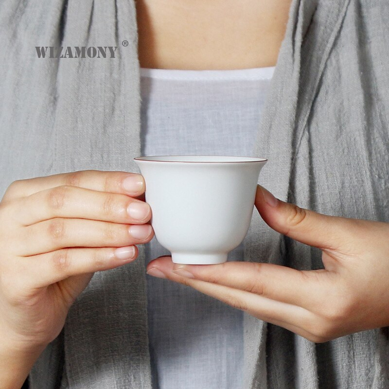 3 DB WIZAMONY fehér kerámia edény puer Oolong teához Kínai porcelán celadon kézzel készített Jingdezhen Kung Fu teáskészlet csészetálhoz